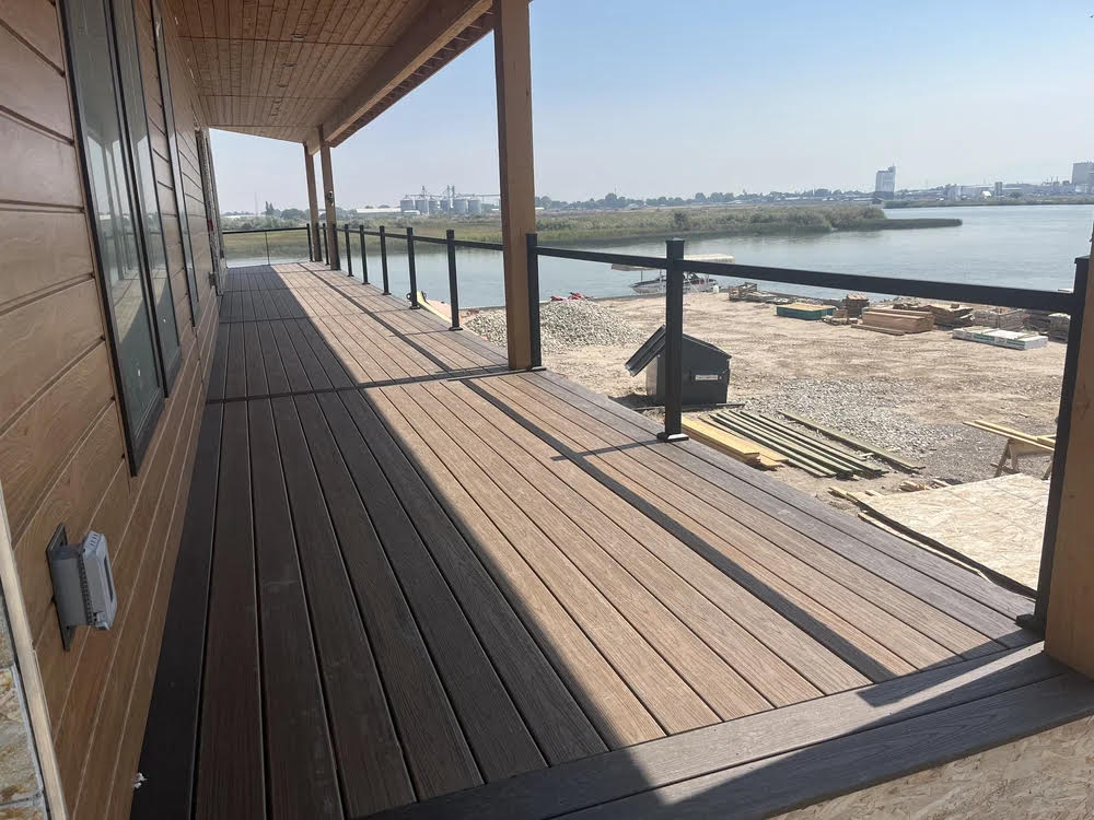 Riverside Deck With Weather-Resistant Materials
